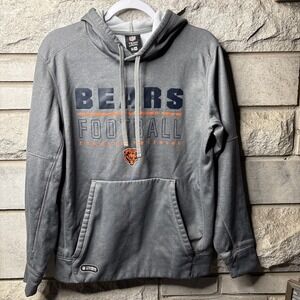 New Era NFL Men's Chicago Bears Audible Pullover Performance Hoodie, Grey Medium
